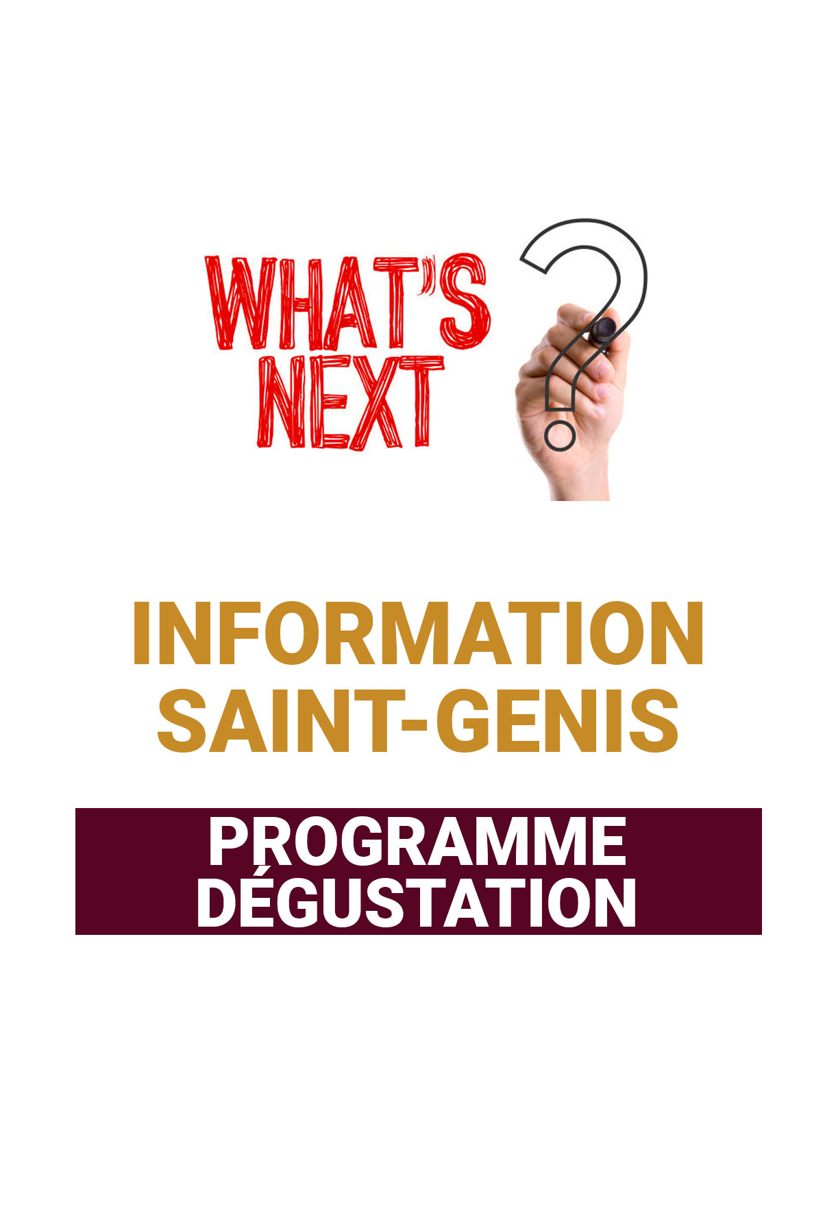 Programme dégustation St Genis